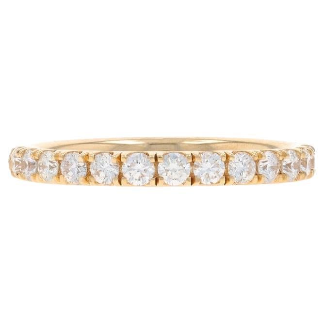 Yellow Gold Diamond Wedding Band - 14k Round Brilliant .50ctw French Set Ring