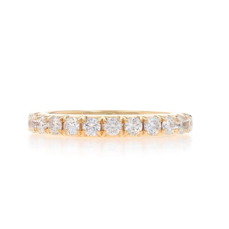 Size: 5 1/4
Sizing Fee: Up 2 sizes for $40 or Down 1 size for $40

Metal Content: 14k Yellow Gold

Stone Information

Natural Diamonds
Carat(s): .50ctw
Cut: Round Brilliant
Color: G - H
Clarity: SI1 - SI2

Total Carats: .50ctw

Style: Wedding Band