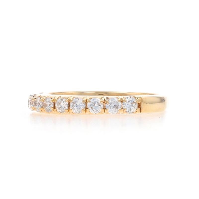 Yellow Gold Diamond Wedding Band - 14k Round Brilliant .50ctw Ring In Excellent Condition For Sale In Greensboro, NC
