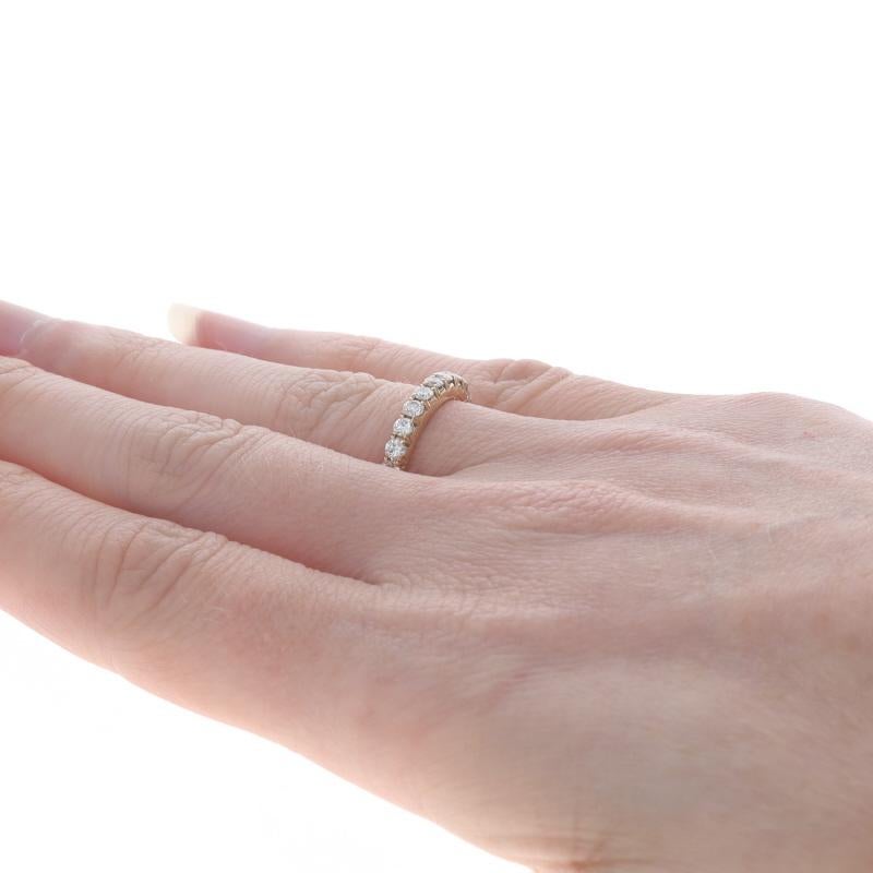 Women's Yellow Gold Diamond Wedding Band - 14k Round Brilliant .50ctw Ring For Sale