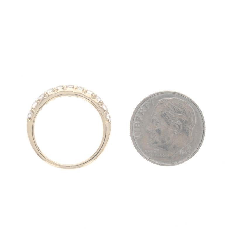 Yellow Gold Diamond Wedding Band - 14k Round Brilliant .50ctw Ring For Sale 2