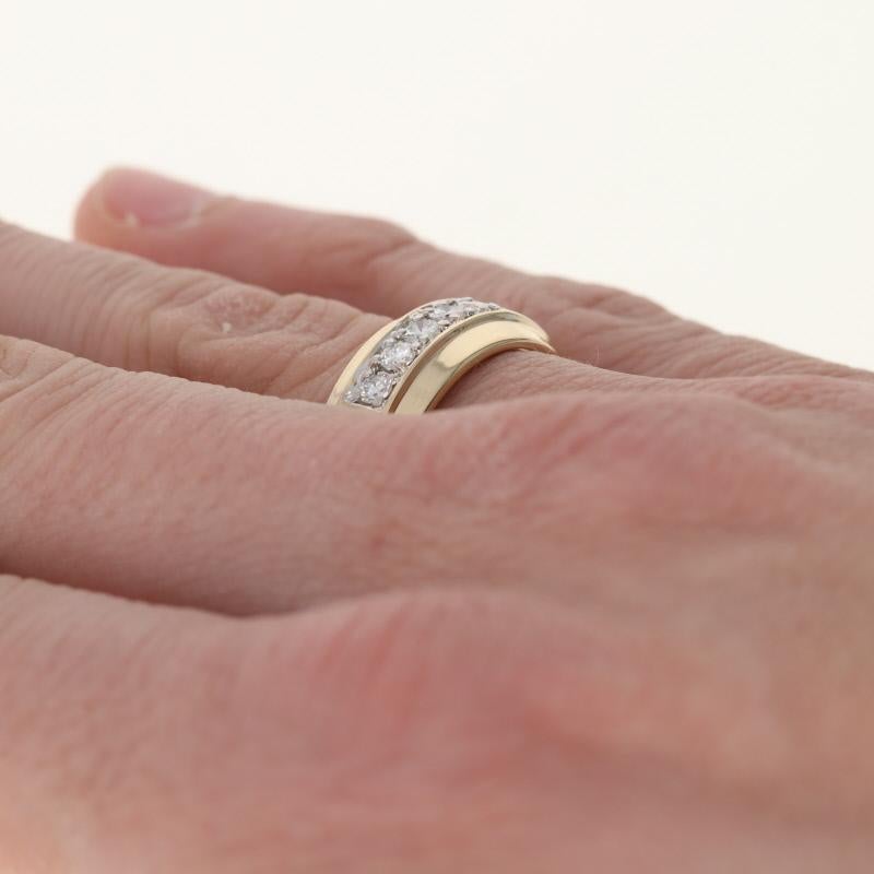 Gelbgold Diamant Ehering:: 14k Runde Brillantschliff .40 Karat Herrenring im Zustand „Hervorragend“ in Greensboro, NC