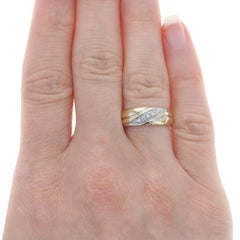 Gelbgold-Diamant-Hochzeitsring - 14k Single Cut Ring