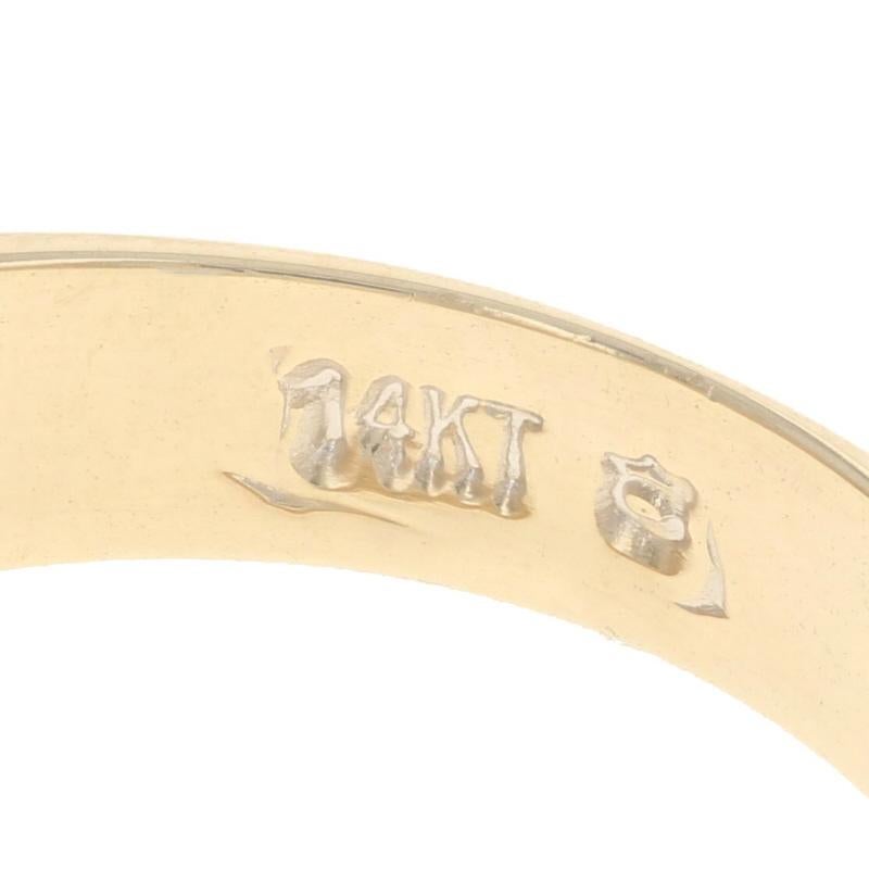 Alliance en or jaune avec diamant - 14k Single Cut Ring en vente 1
