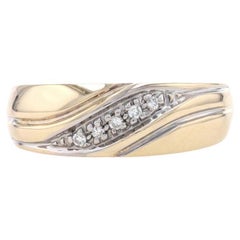 Gelbgold-Diamant-Hochzeitsring - 14k Single Cut Ring