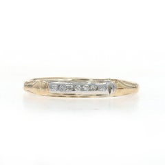 Gelbgold Diamant Ehering - 14k Single