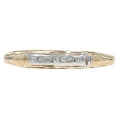 Gelbgold Diamant Ehering - 14k Single