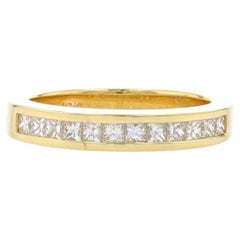 Alliance en or jaune avec diamant - 18k Princesse .50ctw Channel Set Ring