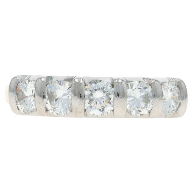 Yellow Gold Diamond Wedding Band - 18k Round Brilliant 1.00ctw Ring