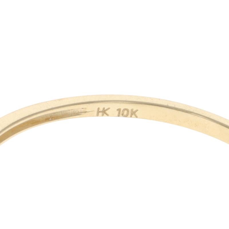 Alianza de oro amarillo con diamantes 7 1/2