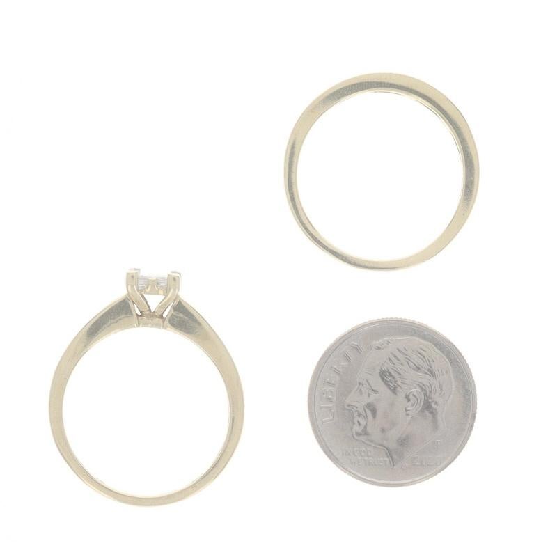 Parure de mariage en or jaune avec diamants - 10k Princesse 1.00ctw en vente 3