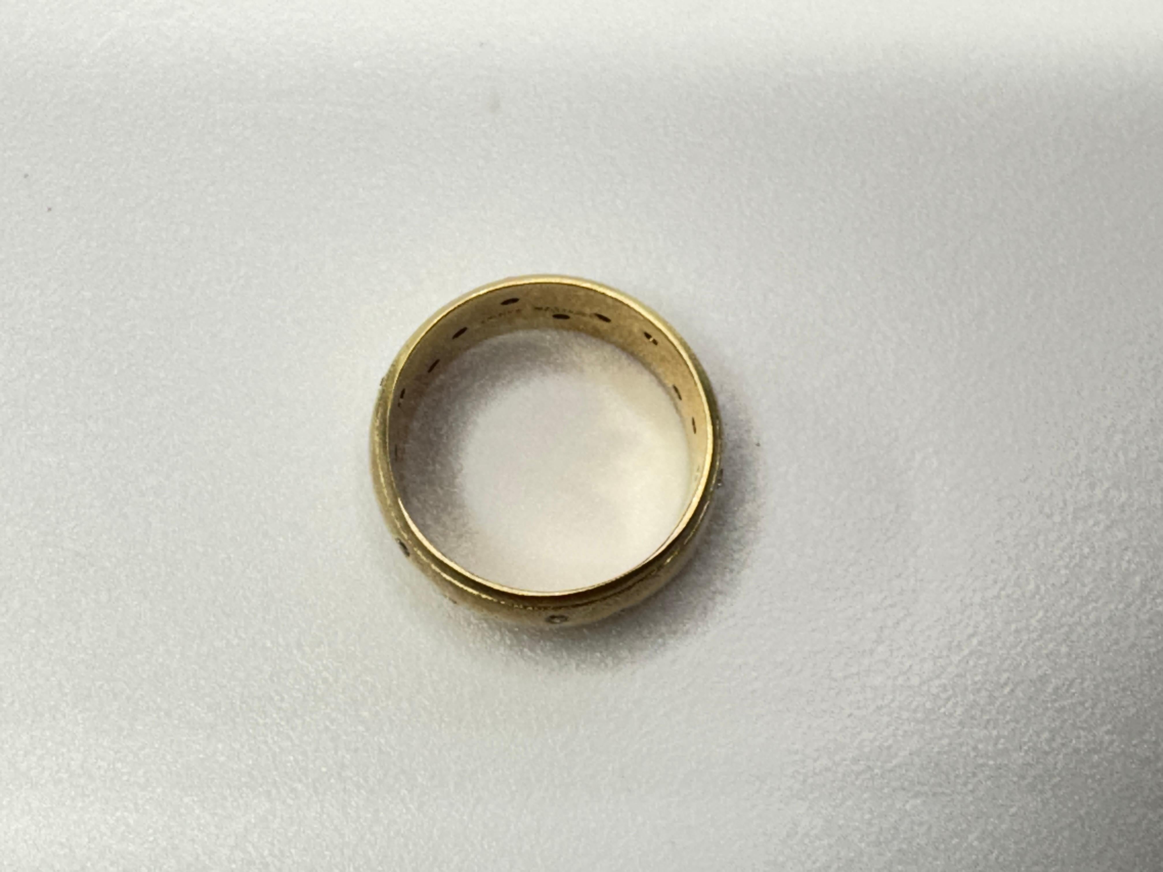 wide gold band ring womens