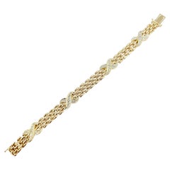 Yellow Gold Diamond X Link Bracelet
