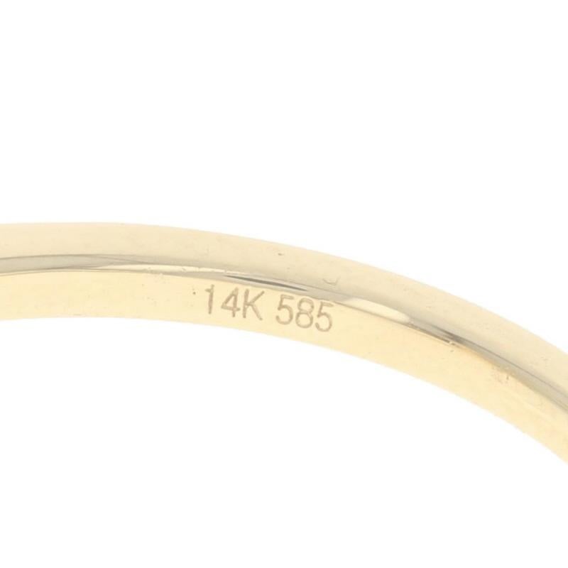 Women's Yellow Gold Diamond Zig-Zag Bypass Band - 14k Round Brilliant .17ctw Ring For Sale