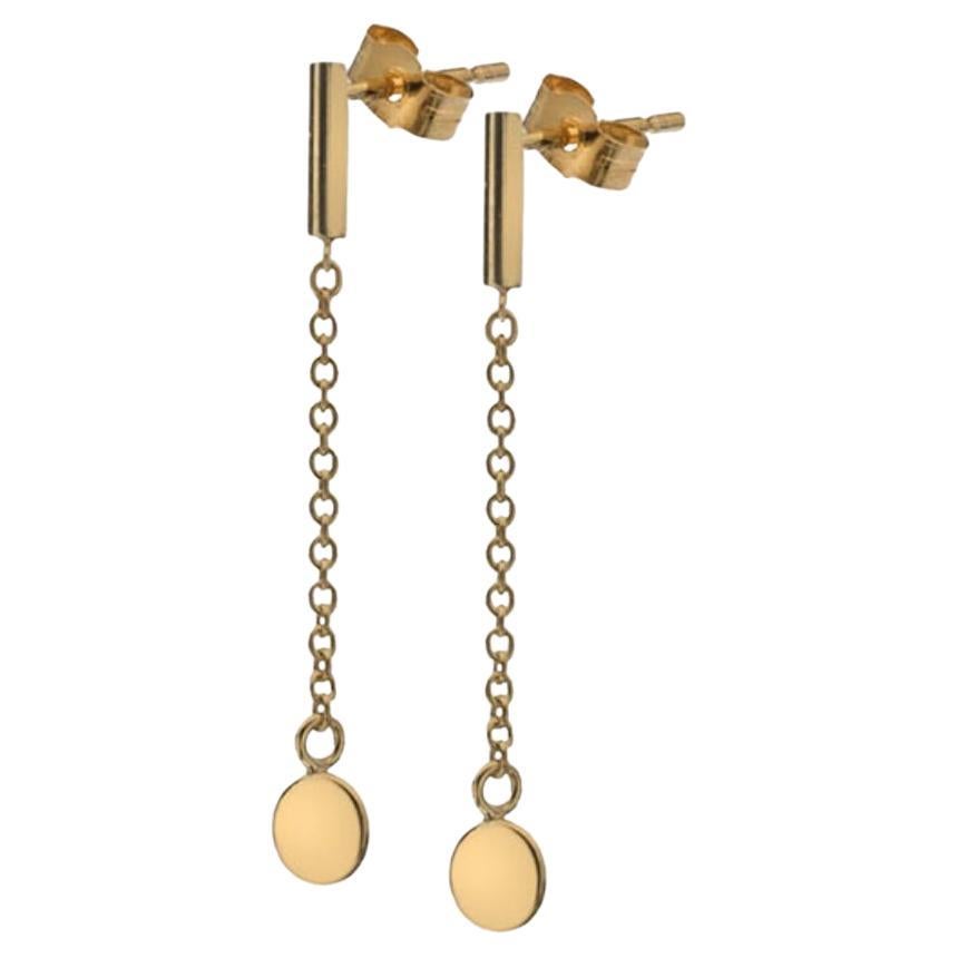 Boucles d'oreilles disque en or jaune