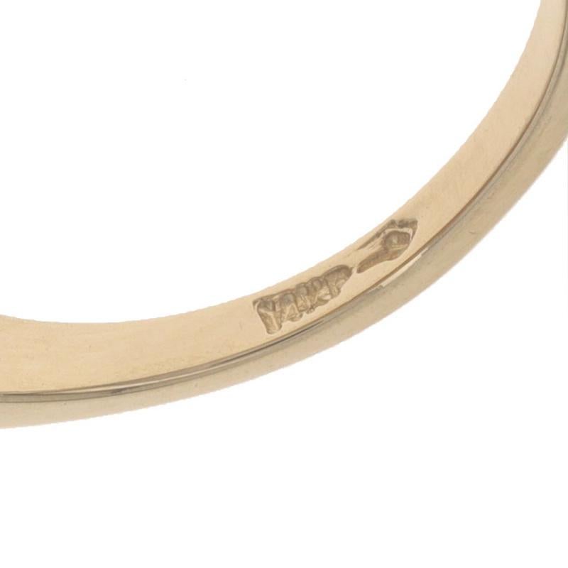 Yellow Gold Dome Statement Band - 14k Diagonal Stripes For Sale 3