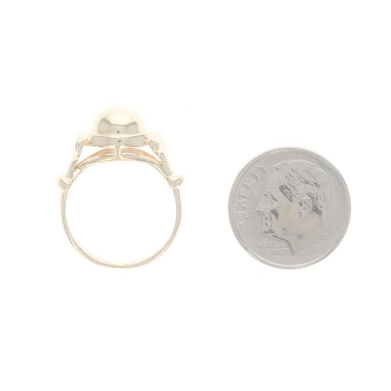 Yellow Gold Dome Statement Ring - 14k For Sale 2
