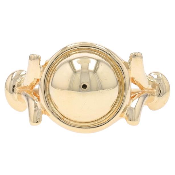 Bague à dôme en or jaune - 14k