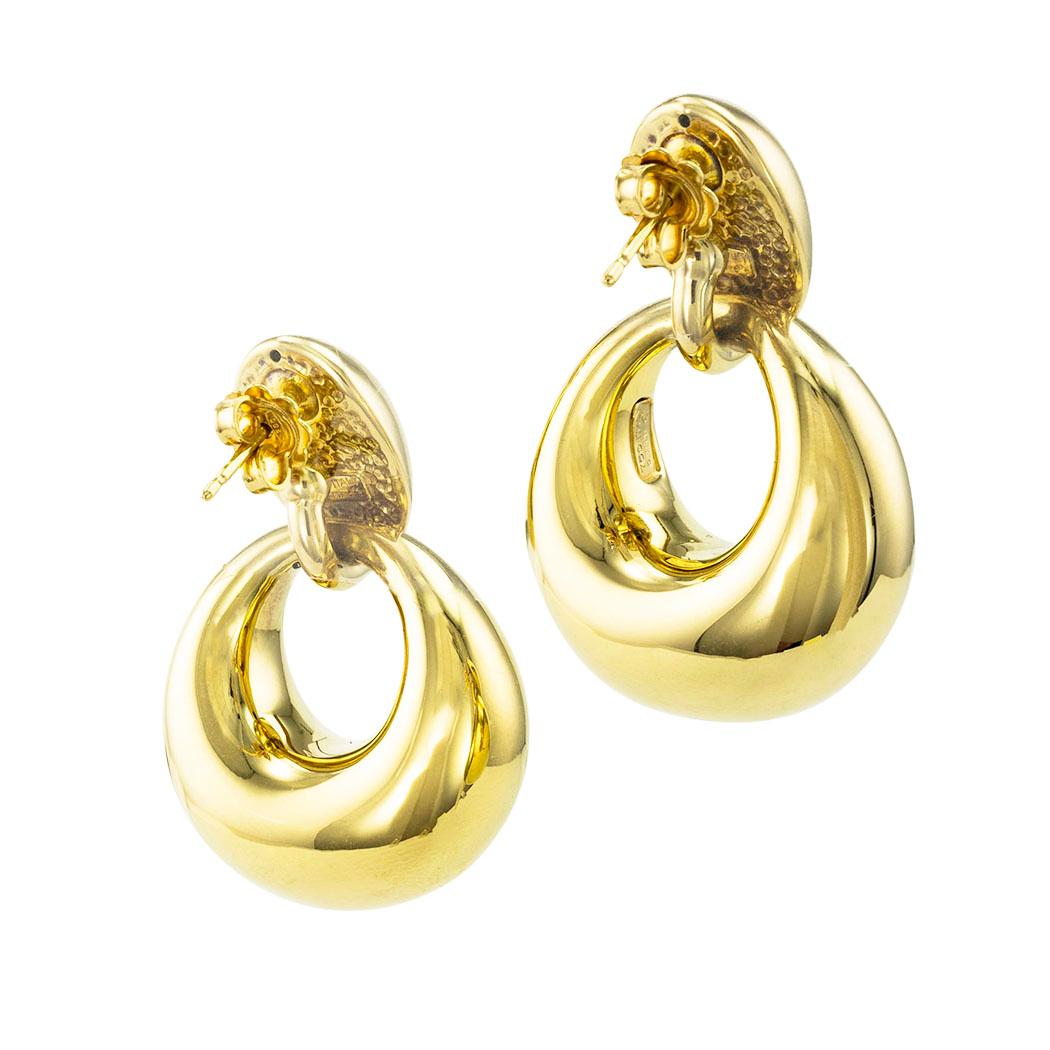Türklopfer-Ohrringe aus Gelbgold (Zeitgenössisch)