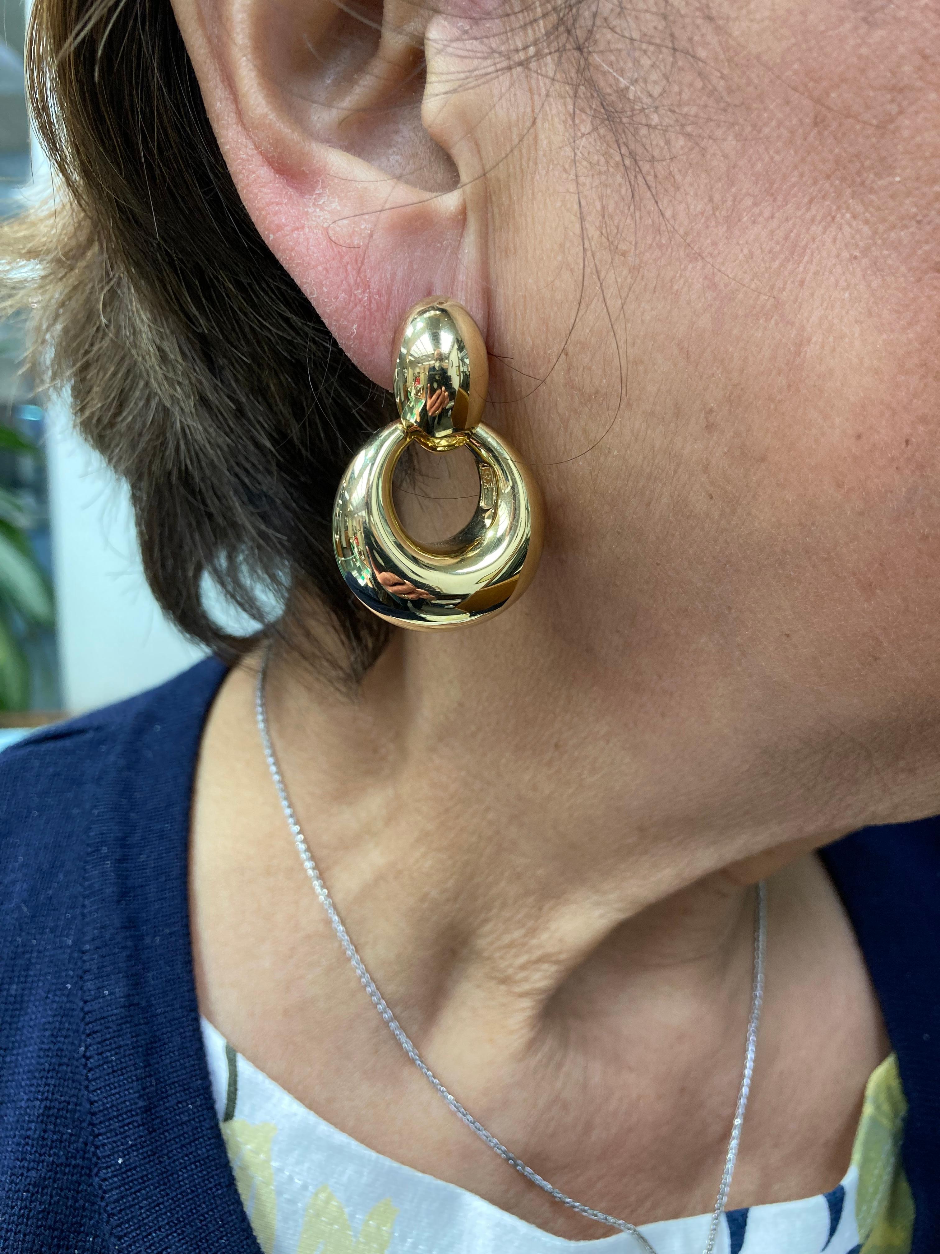 Türklopfer-Ohrringe aus Gelbgold 2