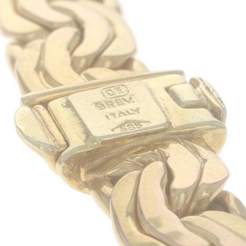 Yellow Gold Double C Link Chain Necklace 17 3/4
