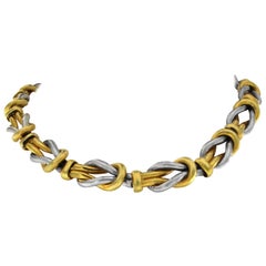 Collar Doble Nudo Oro Amarillo 18 Kilates