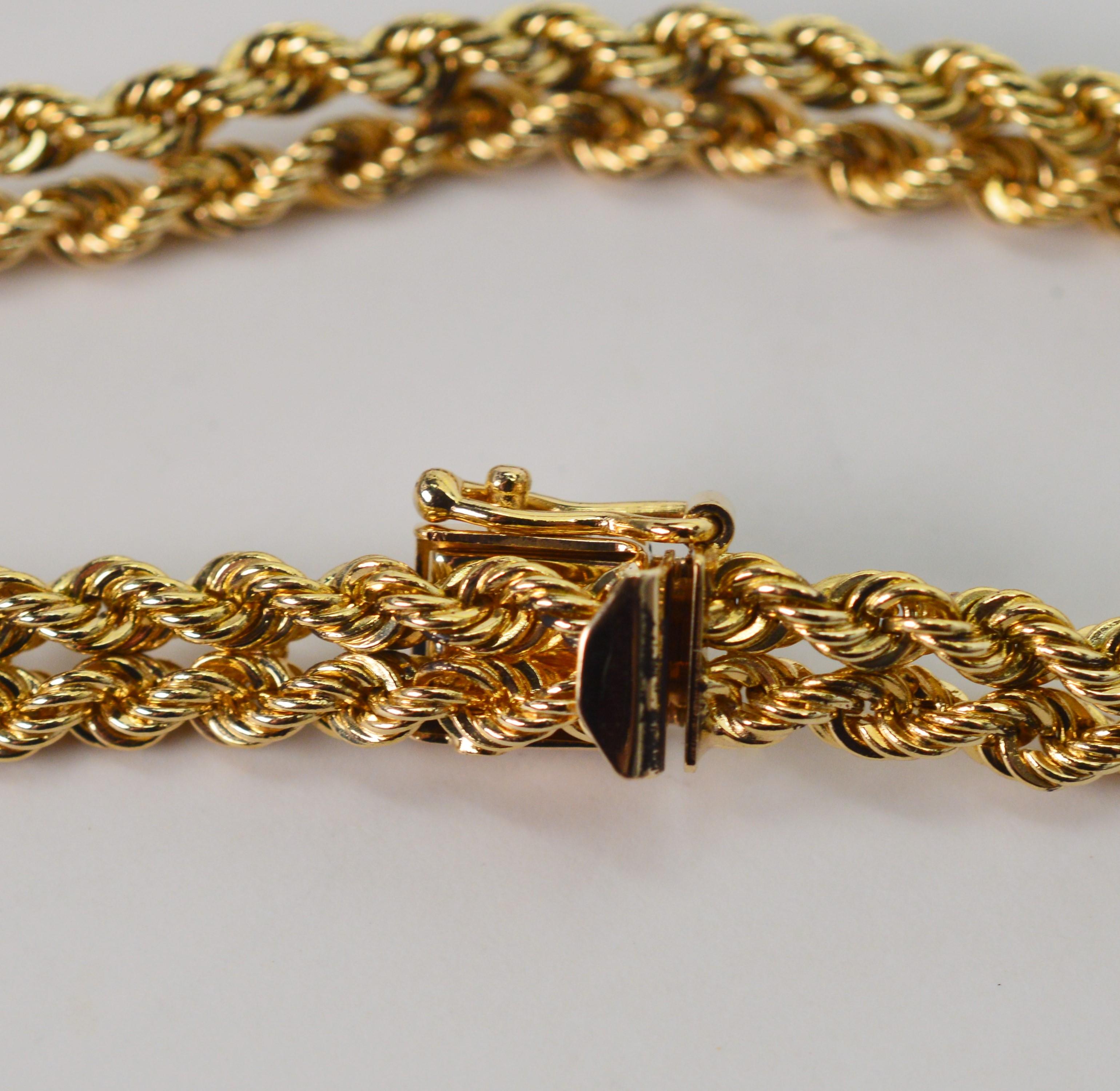 double rope chain bracelet