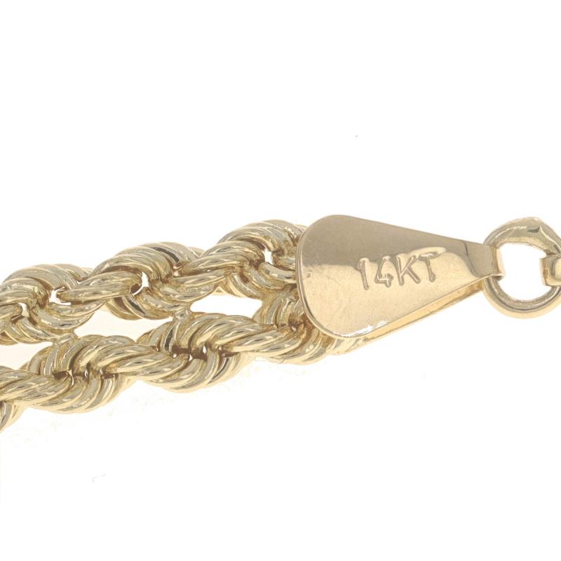 Women's Yellow Gold Double Rope Chain Bracelet 7