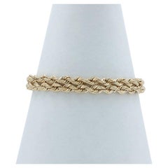 Bracelet en or jaune avec double chaîne de corde - 14k