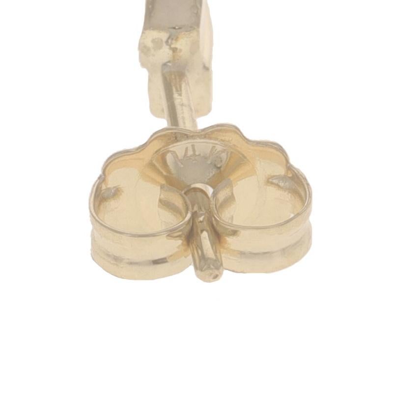 De las mujeres Pendientes Aros en J con Doble Remolino de Oro Amarillo - Perforados 14k en venta