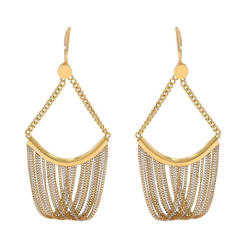 Contenu du métal : Or jaune 18k et or blanc 18k

Style : Pendentif
Type de fixation : Fermetures en hameçon avec crochets de sécurité
Thème : Chaîne drapée

Mesures

Hauteur : 2 9/32