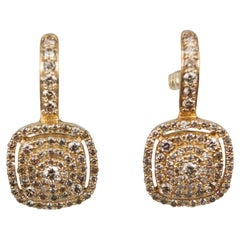 Yellow Gold Earrings with diamonds