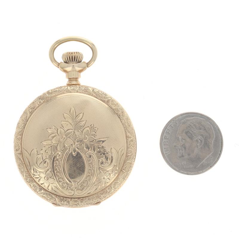 Montre de poche en or jaune Edwrdian Hunter 14k Non Courant en vente 2