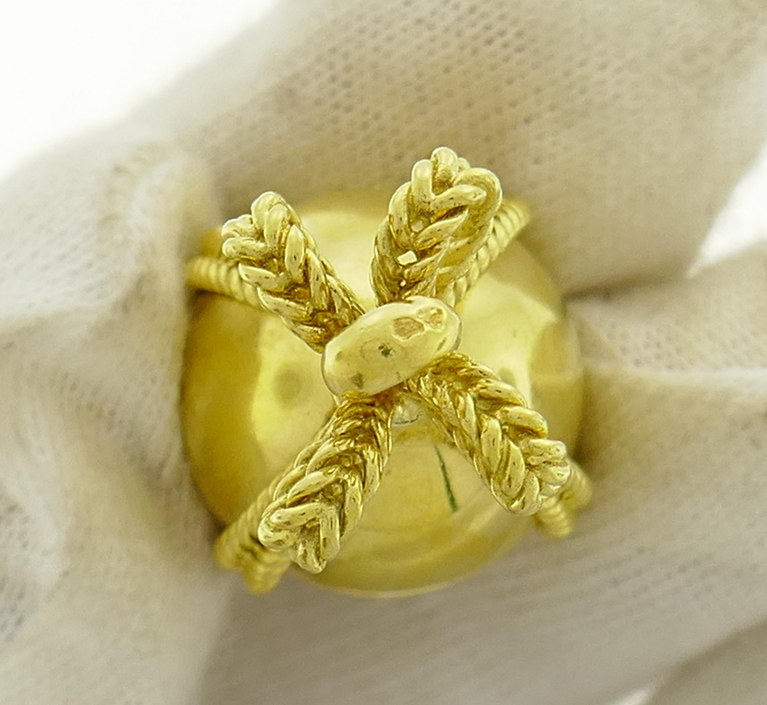 Women's or Men's Yellow Gold Egg Charm Pendant, French 1980s