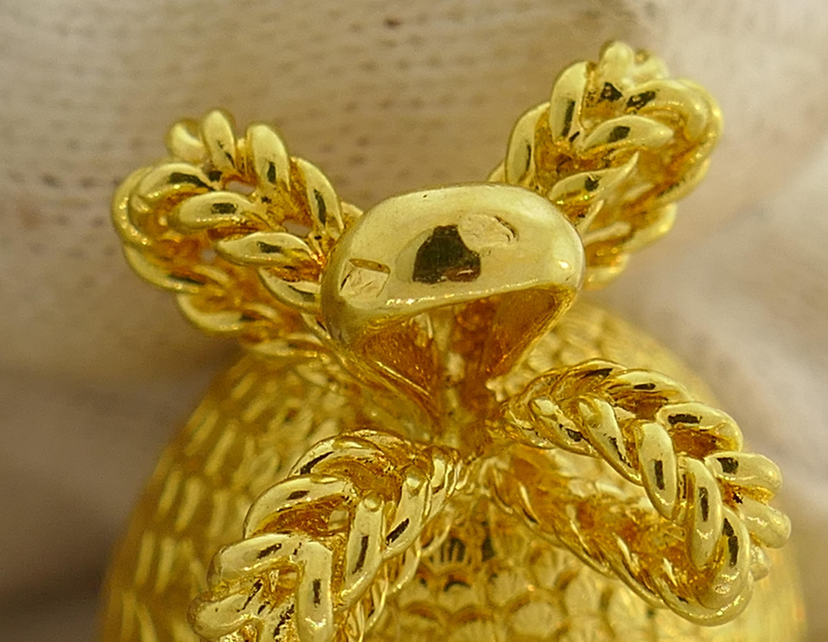 Yellow Gold Egg Charm Pendant, French, 1980s 2