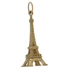 Gelbgold Eiffelturm Charme - 18k Paris, Frankreich Wahrzeichen