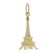 Yellow Gold Eiffel Tower Charm - 18k Paris, France Travel Gift