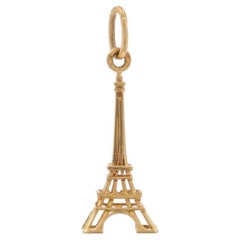 Yellow Gold Eiffel Tower Charm - 18k Paris Souvenir France Travel