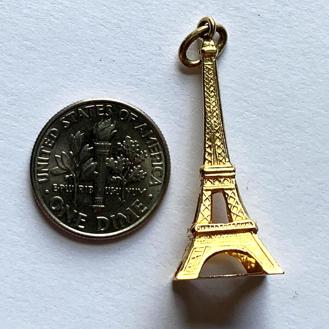 eiffel tower gold charms