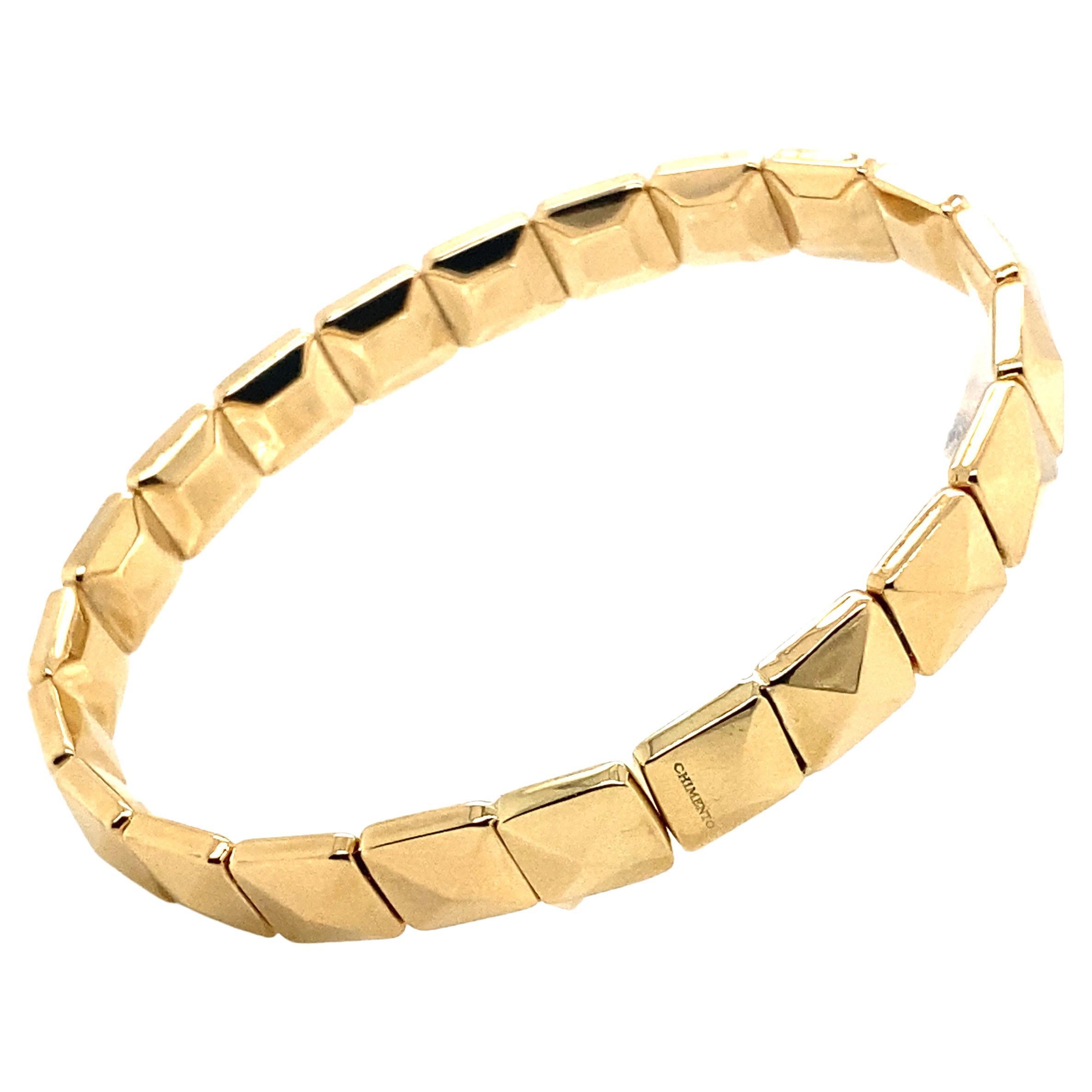 Chimento Bracelet Modern Yellow Gold 18 Karat  For Sale