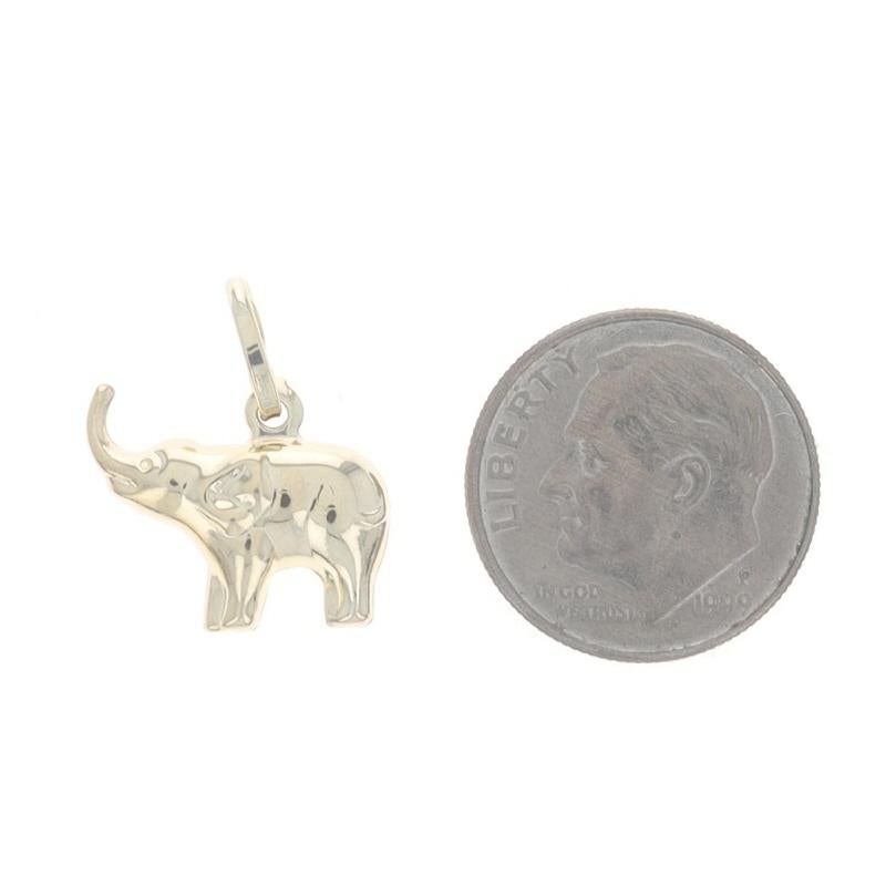 Gelbgold Elefant Anhänger 14k Dickhäuter Charme im Zustand „Hervorragend“ im Angebot in Greensboro, NC
