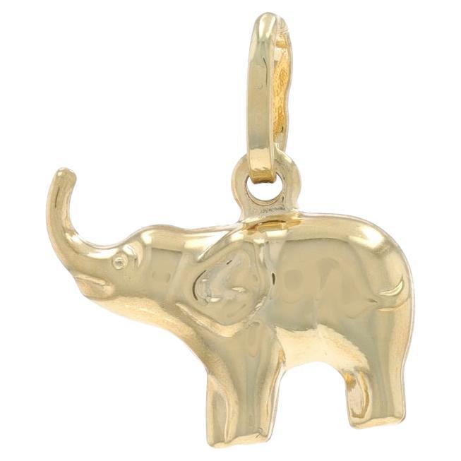 Gelbgold Elefant Anhänger 14k Dickhäuter Charme