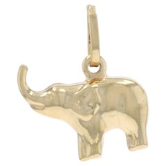 Yellow Gold Elephant Pendant - 18k Pachyderm