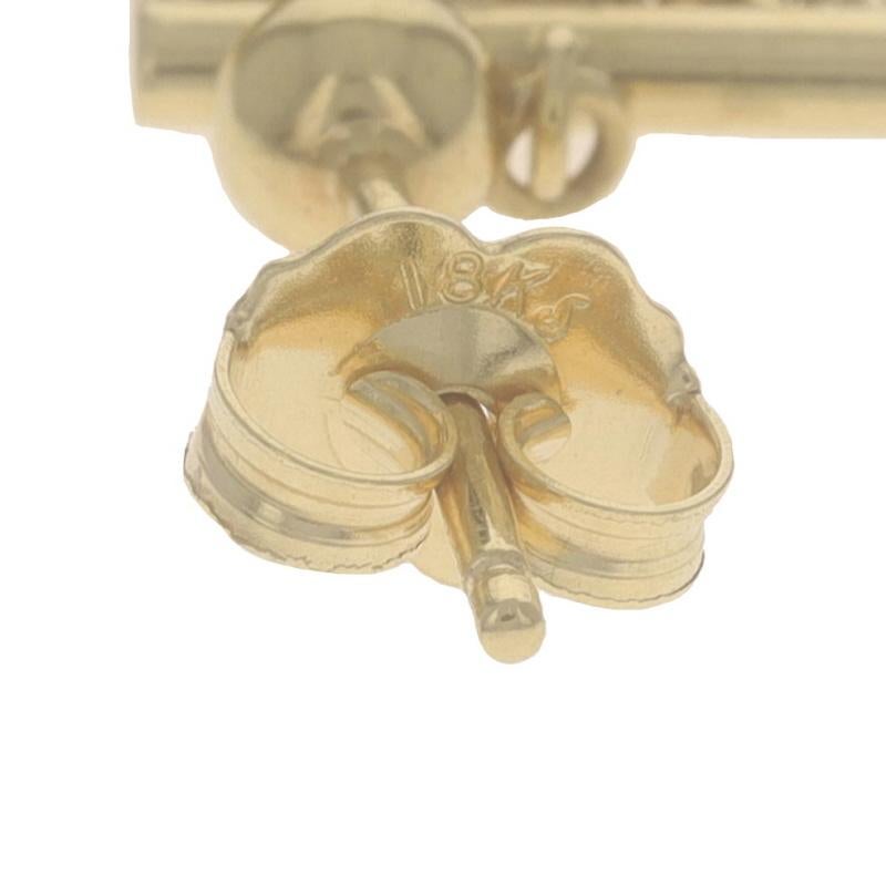 Orecchini a catena a cascata in oro giallo a undici fili - 18k Curb Bead - forati in vendita 2