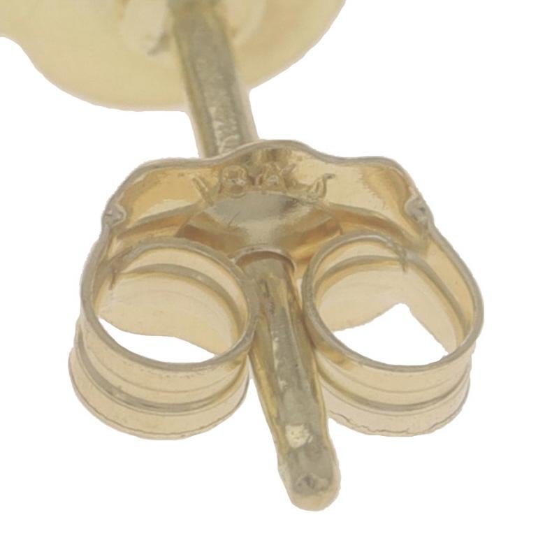 Donna Orecchini pendenti in oro giallo con smeraldo e diamante - 18k Pear 1.00ctw Teardrop Pierced in vendita