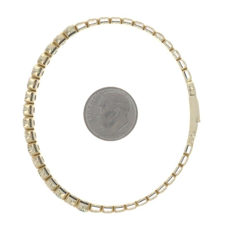 Bracciale Flex con diamante e smeraldo in oro giallo 6 3/4