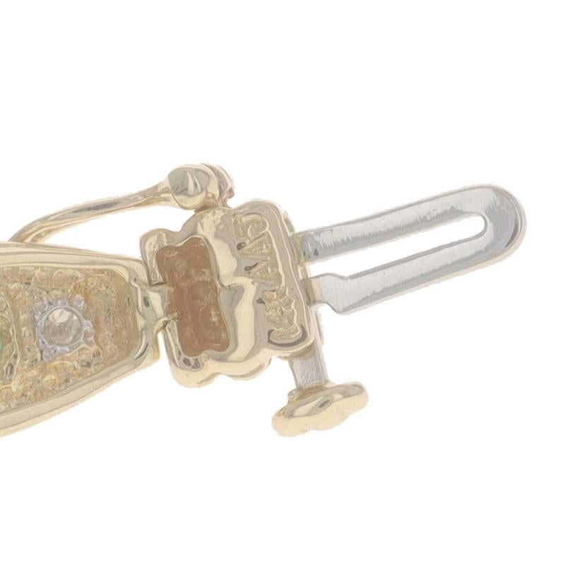 Pulsera de oro amarillo con esmeralda y diamantes 7