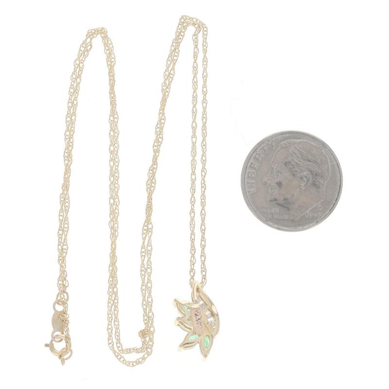 Collier en or jaune Emerald Diamond 19