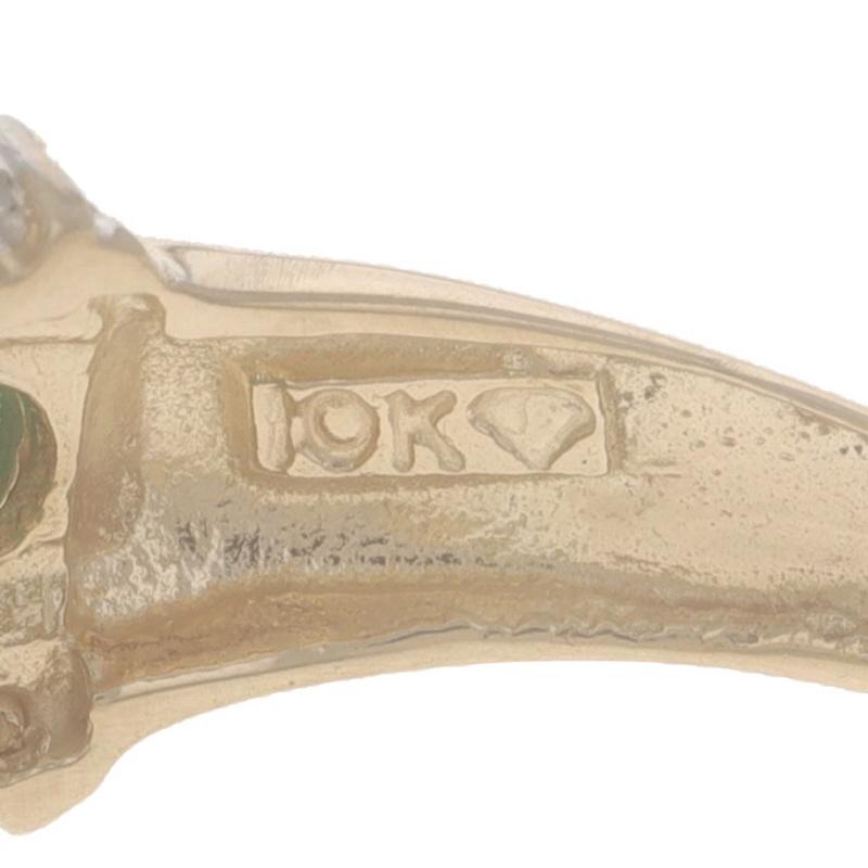 Anello con diamante smeraldo in oro giallo - 10k Oval 1.69ctw in vendita 2