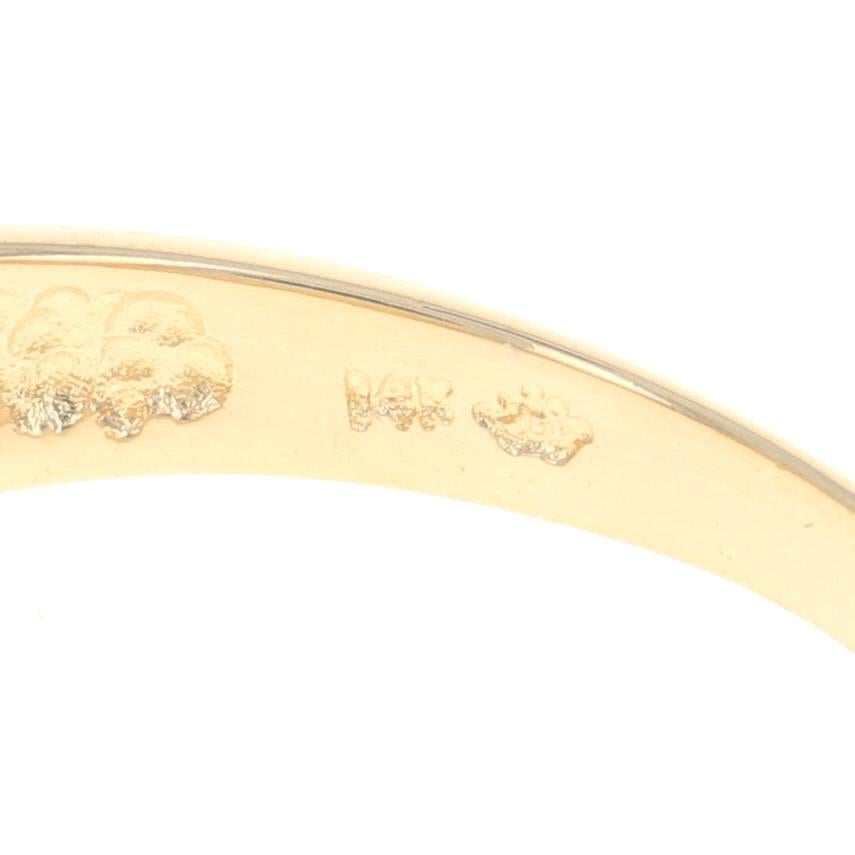 Yellow Gold Emerald & Diamond Ring, 14k Oval Cut .50ct 5